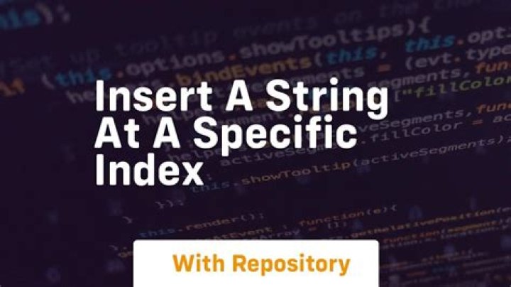 Insert a string at a specific index