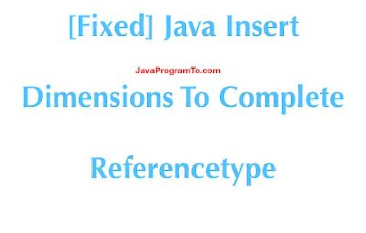 Insert Dimensions to complete Expression/ReferenceType