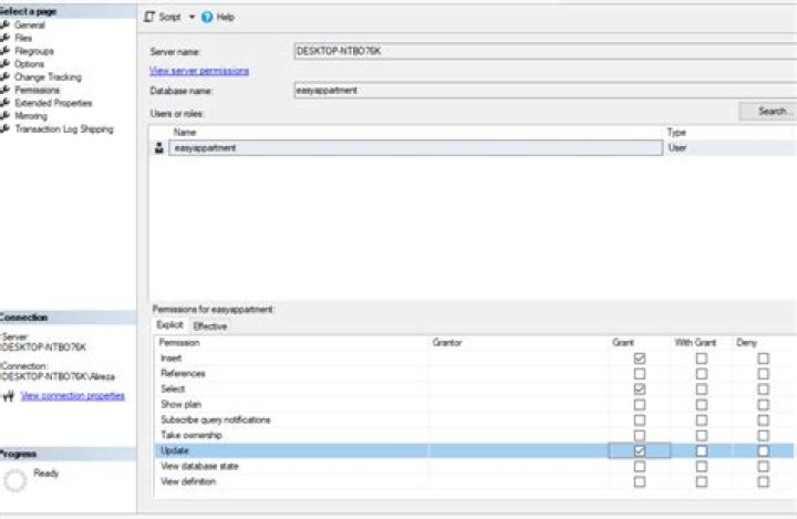 INSERT permission was denied on the object 'employee_info', database 'payroll' schema dbo