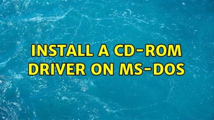 Install a CD-ROM driver on MS-DOS