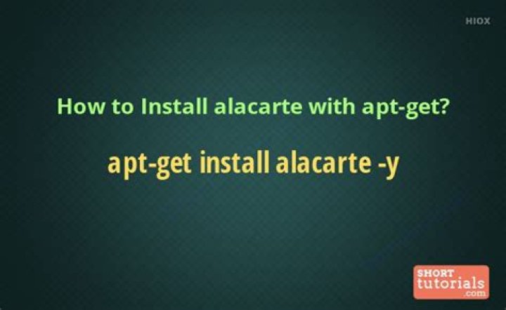 Install alacarte