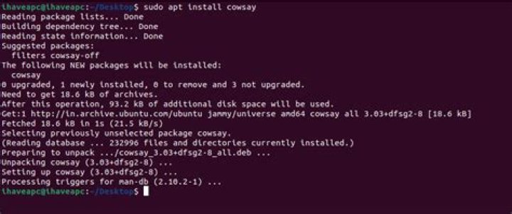 Install cowsay