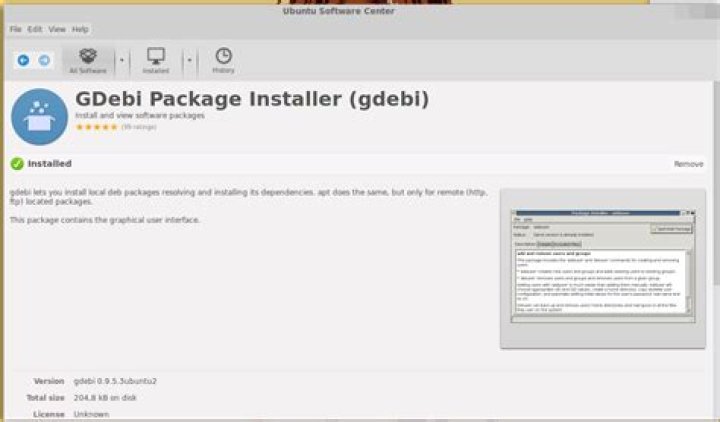 Install gdebi