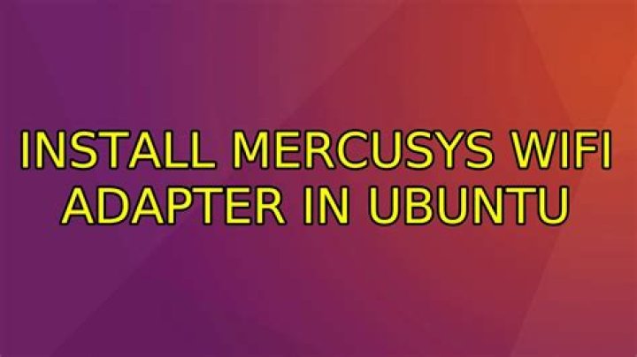 Install mercusys wifi adapter in Ubuntu 20.04