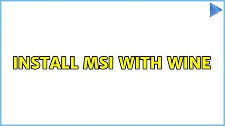 Install MSI with Wine