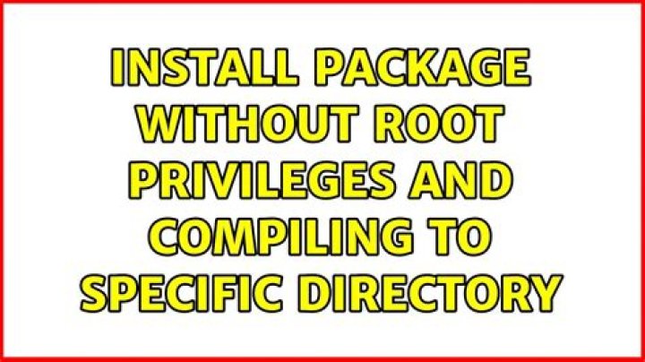 Install package without root privileges and compiling to specific directory