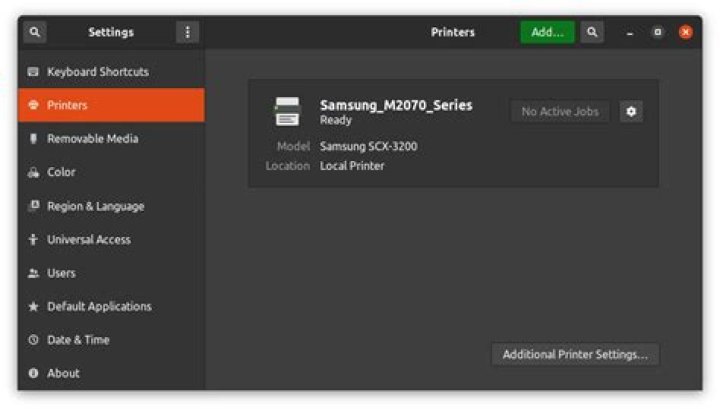 Install Samsung M2070 printer on Ubuntu