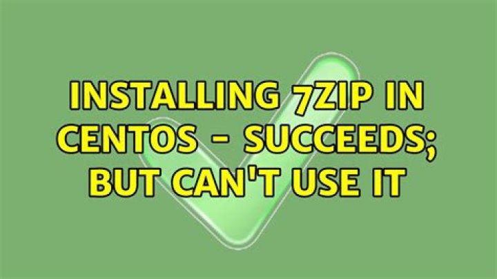 Installing 7zip in CentOS - succeeds; but can't use it