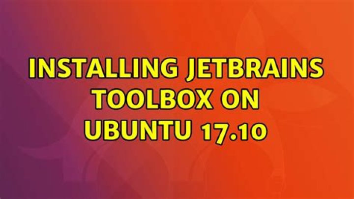 Installing JetBrains Toolbox on Ubuntu 17.10