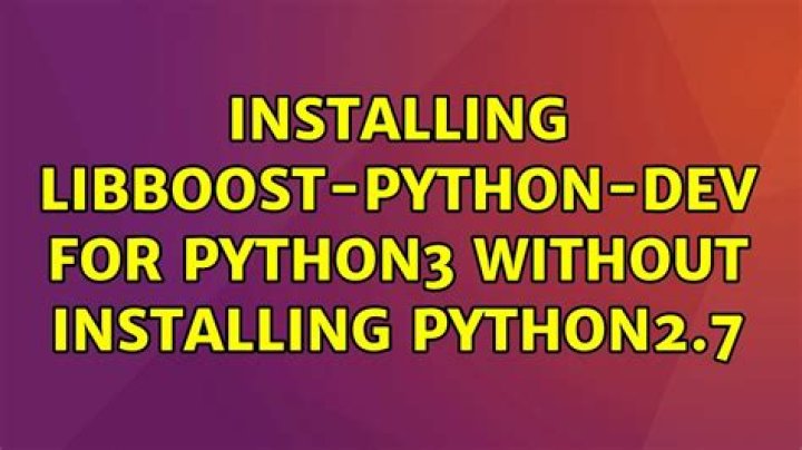 Installing libboost-python-dev for python3 without installing python2.7