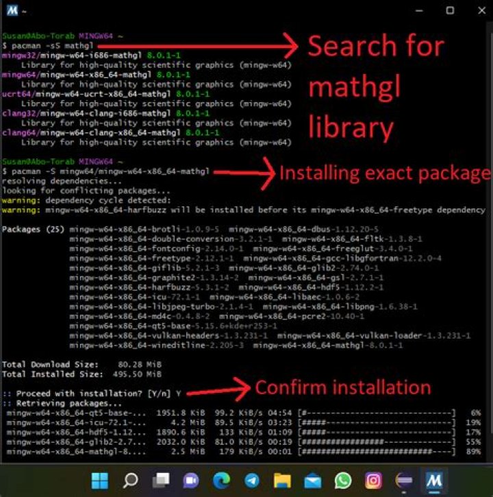 Installing mathgl