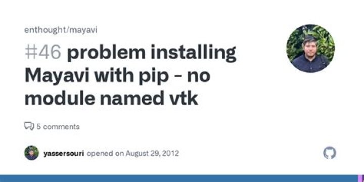 installing Mayavi with pip - no module named vtk