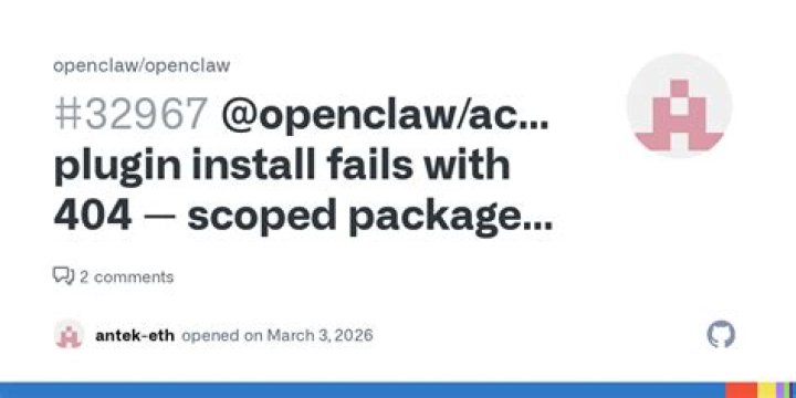 Installing npm package fails with 404