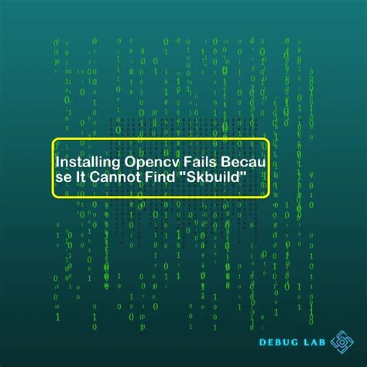 Installing OpenCV fails because it cannot find 