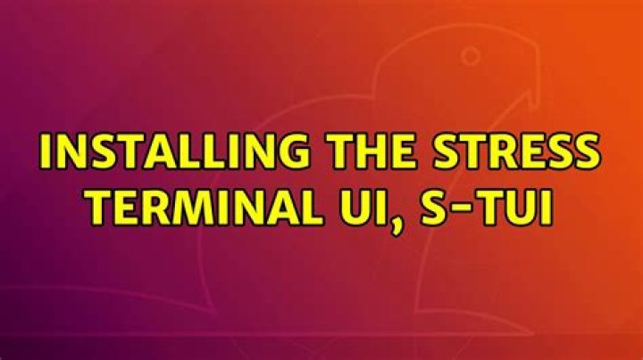 Installing The Stress Terminal UI, s-tui