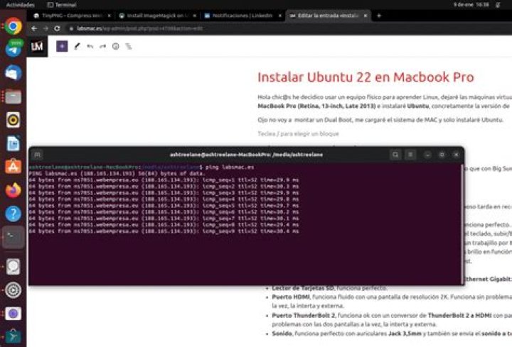 Installing Ubuntu onto MacBook Pro via USB