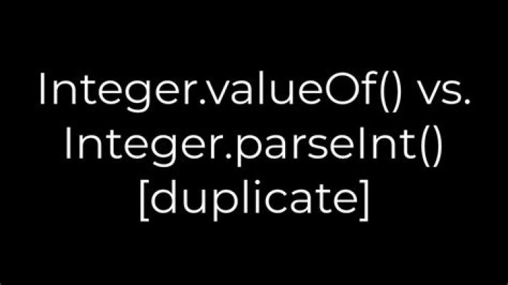 Integer.valueOf() vs. Integer.parseInt() [duplicate]