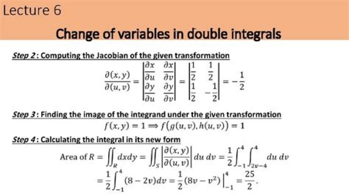 Integration w/ Change of Variables