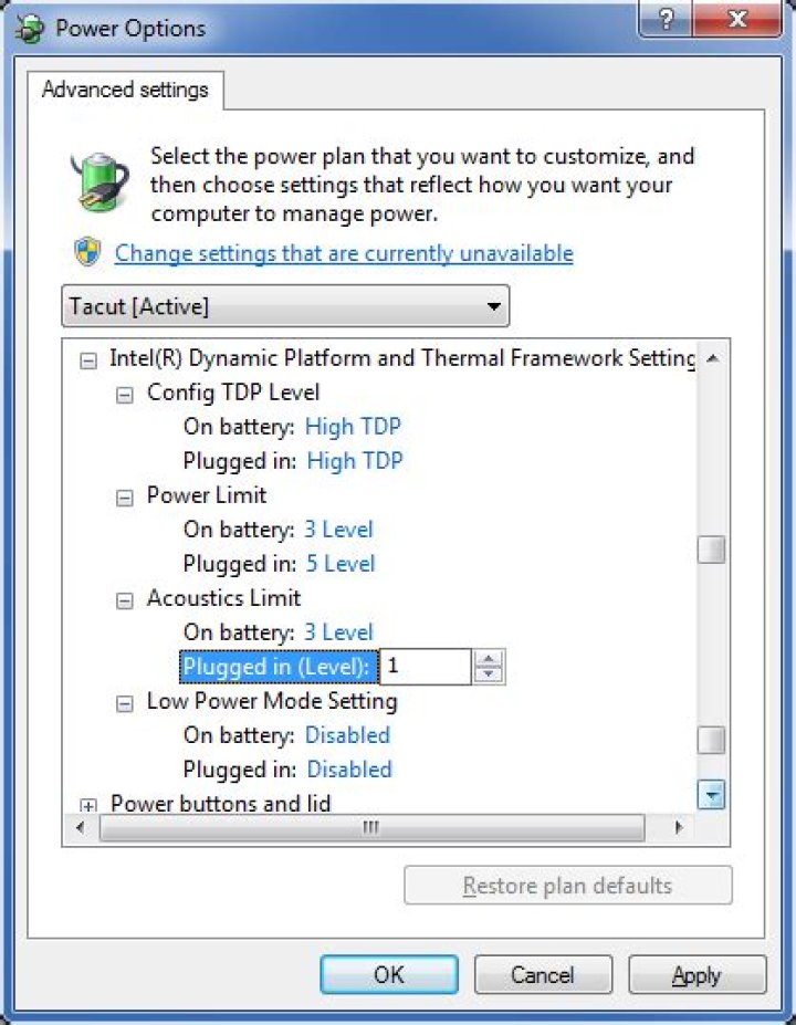 Intel Dynamic Platform and Thermal Framework Settings - what exactly do they do?