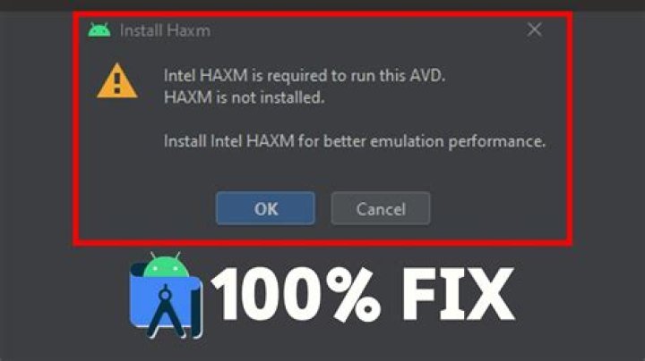 Intel HAXM is required to run this AVD