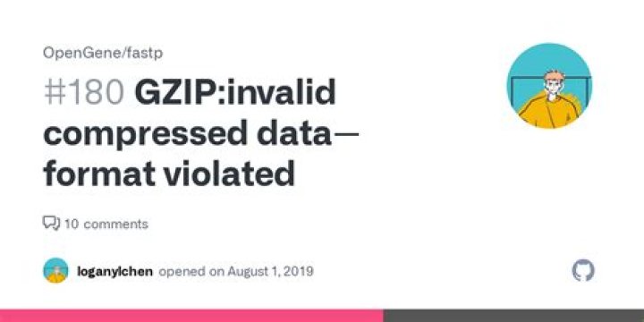 Invalid compressed data--format violated?