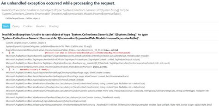 InvalidCastException: Unable to cast object of type 'System.Guid' to type 'System.String'. in asp.net core webapi