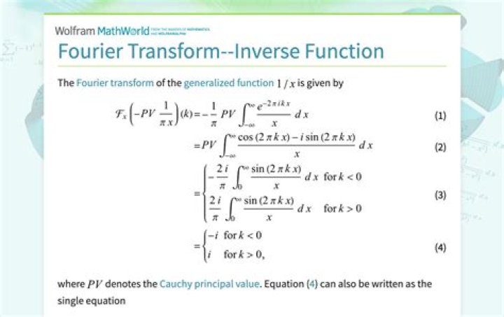 Inverse Fourier transform of $ \frac1{a+\mathrm{j}w} $