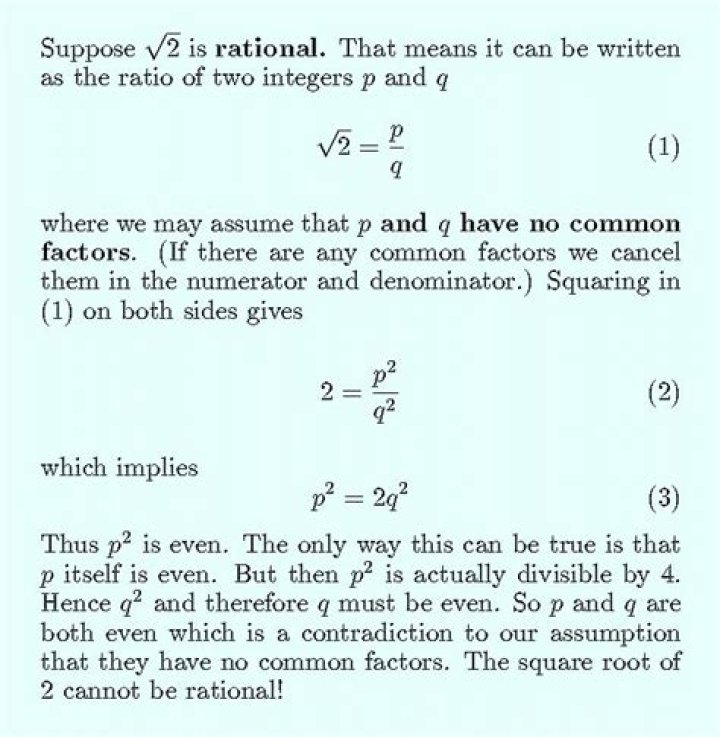 Irrational number $\sqrt2$ proof
