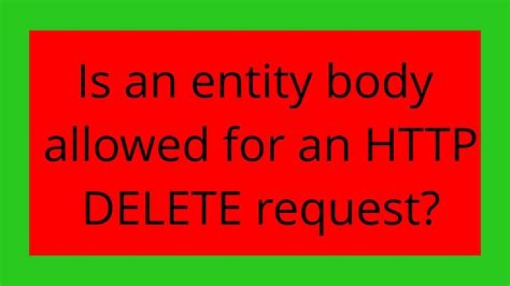 Is an entity body allowed for an HTTP DELETE request?