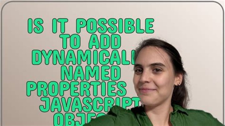 Is it possible to add dynamically named properties to JavaScript object?