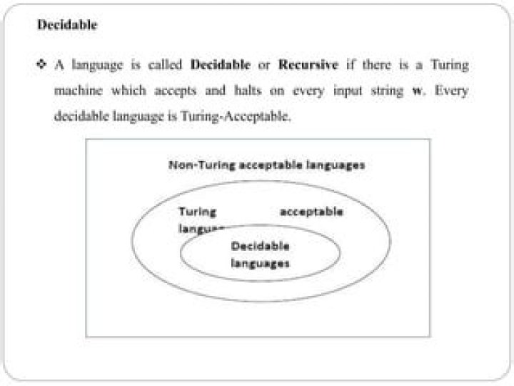 Is L Turing decidable?