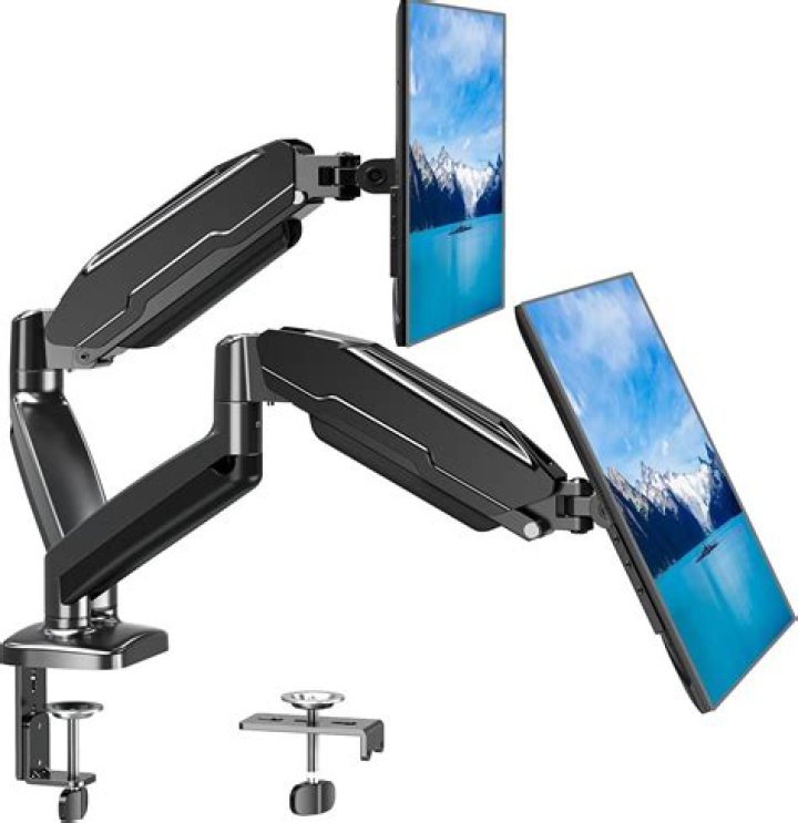 Is there a bracket or brace that I can use to hold my two monitors together? [closed]
