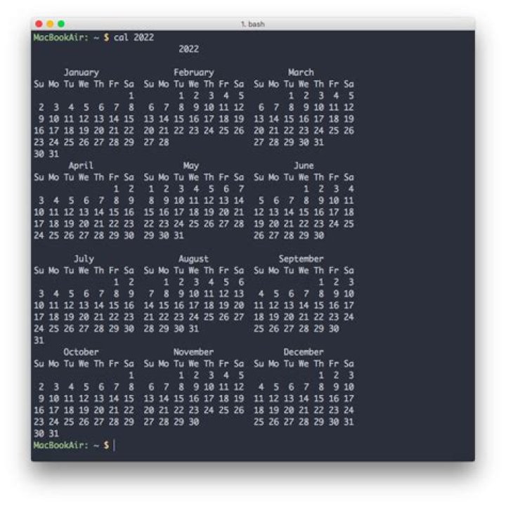 Is there a command to display a Calendar in the terminal?