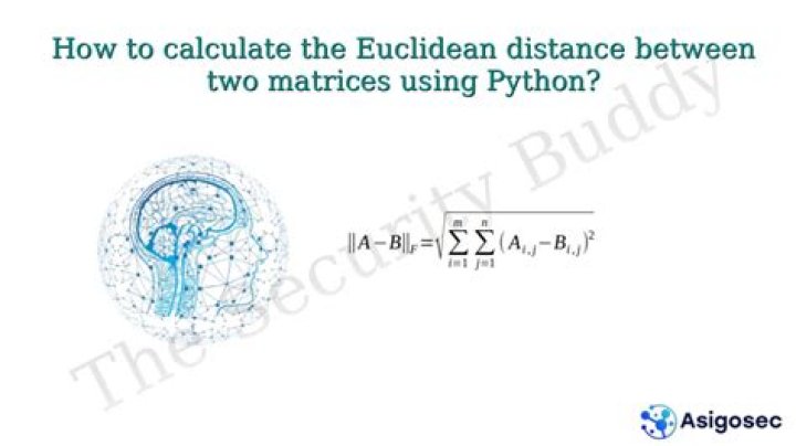 Is there a formula to calculate the euclidean distance of two matrices?