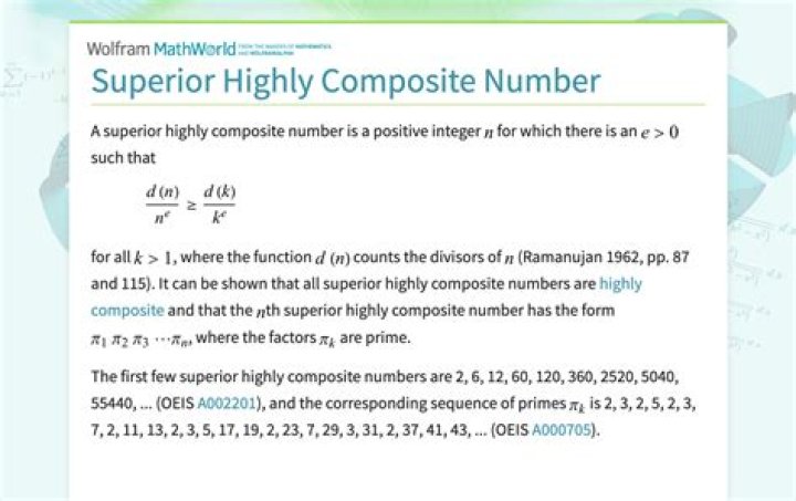is there a large list of highly composite number?