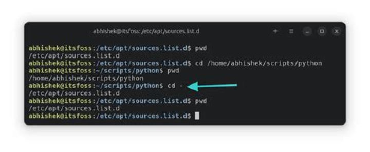 Is there a previous-directory variable?