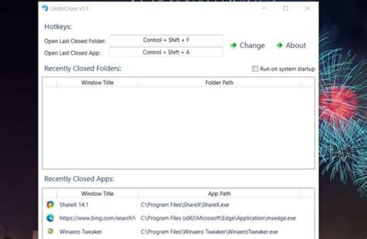 Is there a shortcut to re-open a recently closed program?