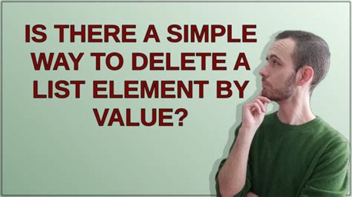 Is there a simple way to delete a list element by value?