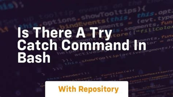 Is there a TRY CATCH command in Bash
