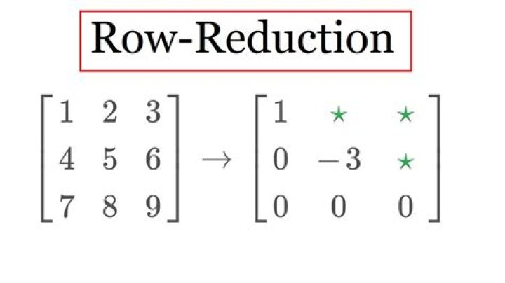 Is there a way to know if a row reduction of a matrix has been done correctly?