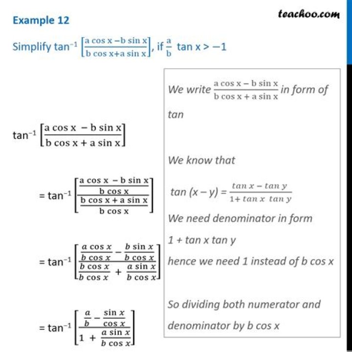 Is there a way to simplify $\tan^{-1}(\cos x)$?