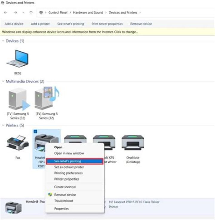 Is there an easy way to view the print queue?
