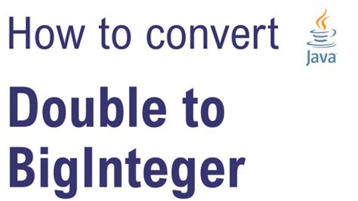 is there anyway to convert from Double to BigInteger?