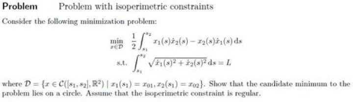 Isoperimetric problem with constraint