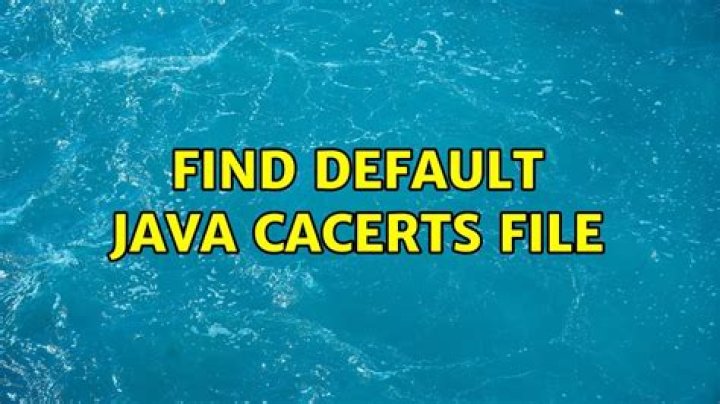 Java can't find cacerts