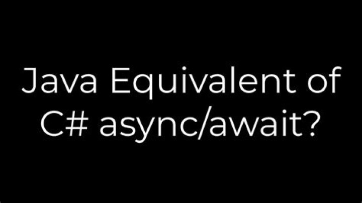 Java Equivalent of C# async/await?