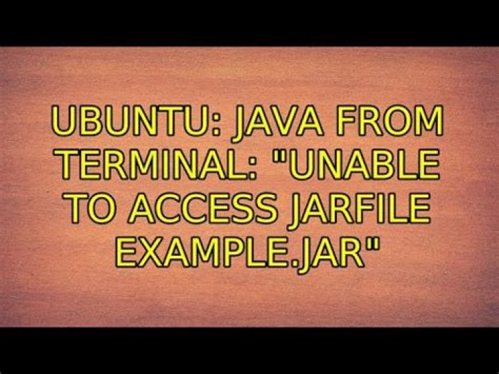 Java from terminal: 