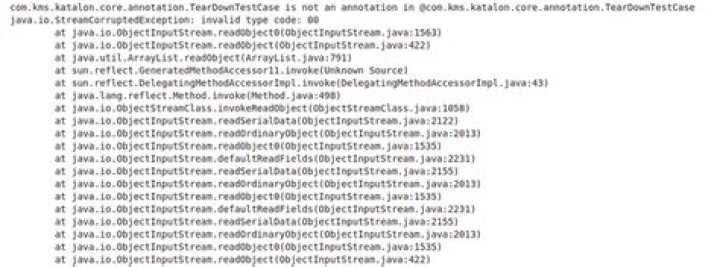 java.io.StreamCorruptedException: invalid type code: 00