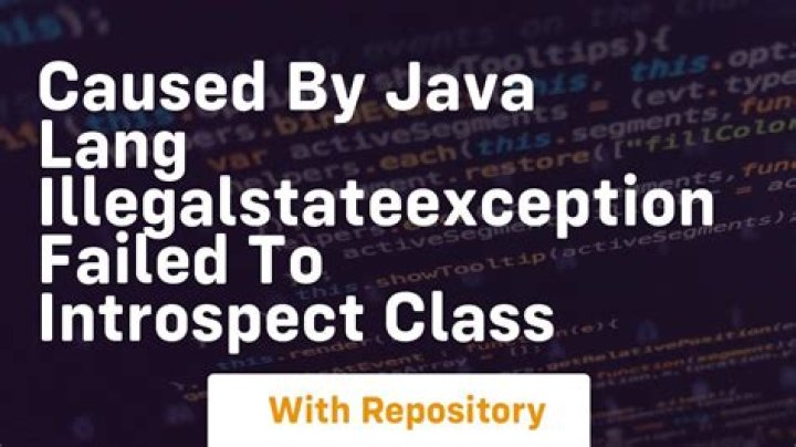 java.lang.IllegalStateException: Failed to introspect Class