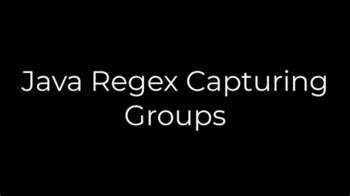 Java Regex Capturing Groups
